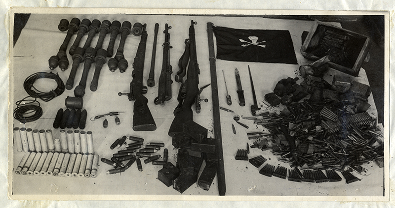 Weapons and ammunition confiscated from Juhan Kuusk’s apartment.