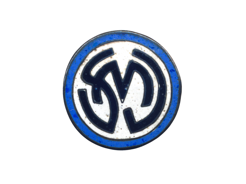 Badge of the youth organisation SMV (Blue-Black-White). It belonged to Tõnis-Endel Jõgiaasa (b. 1931), who was arrested in 1950. He was released from the Norilsk prison camp in 1956.